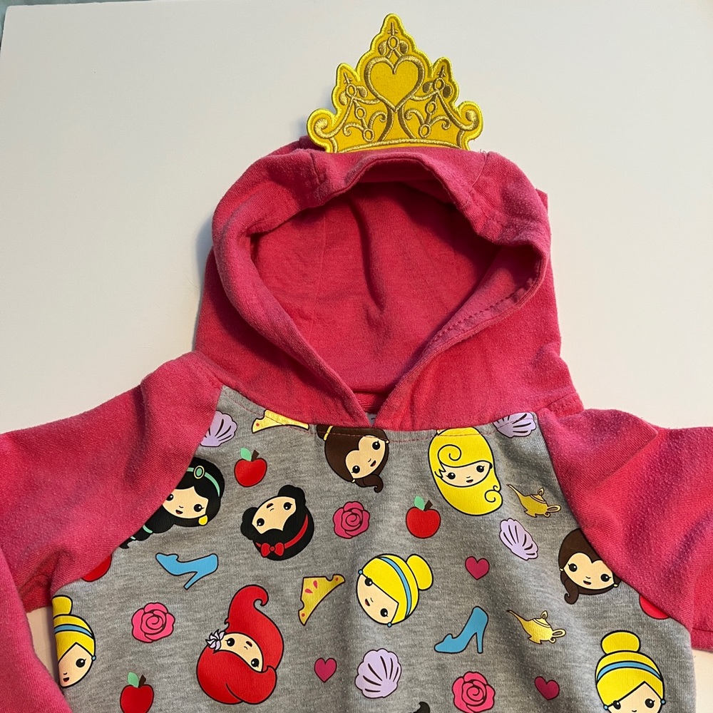 Disney Princess Hoodie With Crown 4T